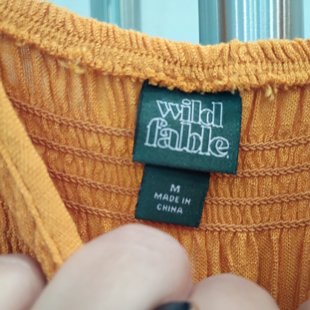 wild fable Spaghetti-Strap Midi Dress in Mustard Yellow - Picture 10 of 15